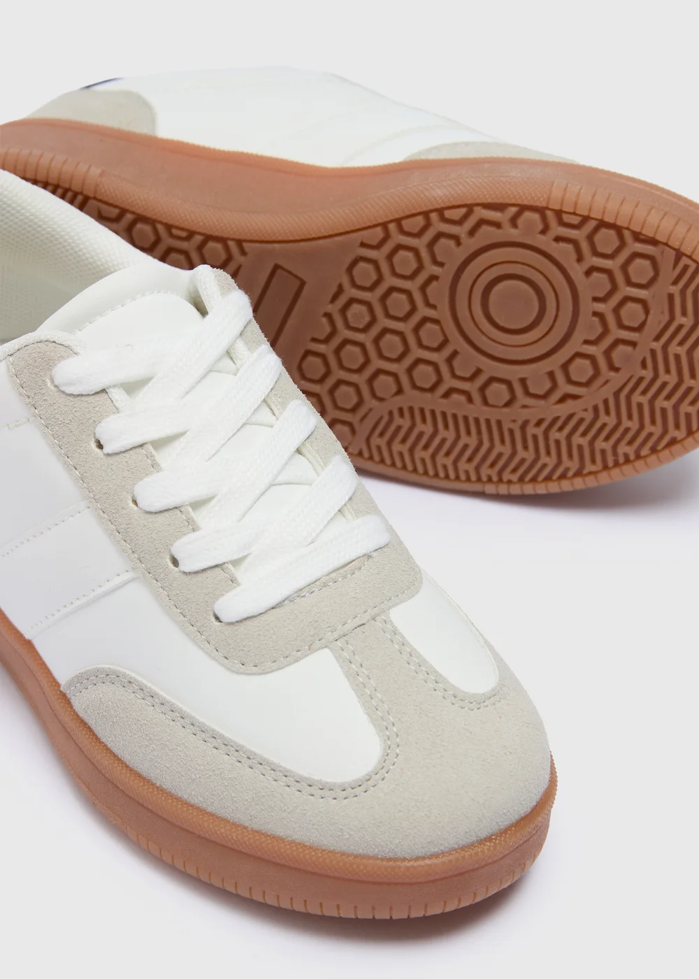 Boys Stone Panel Trainers (Younger 10-Older 6) - 11 Infant Image 2