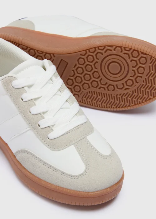 Boys Stone Panel Trainers (Younger 10-Older 6) - 11 Infant Image 2