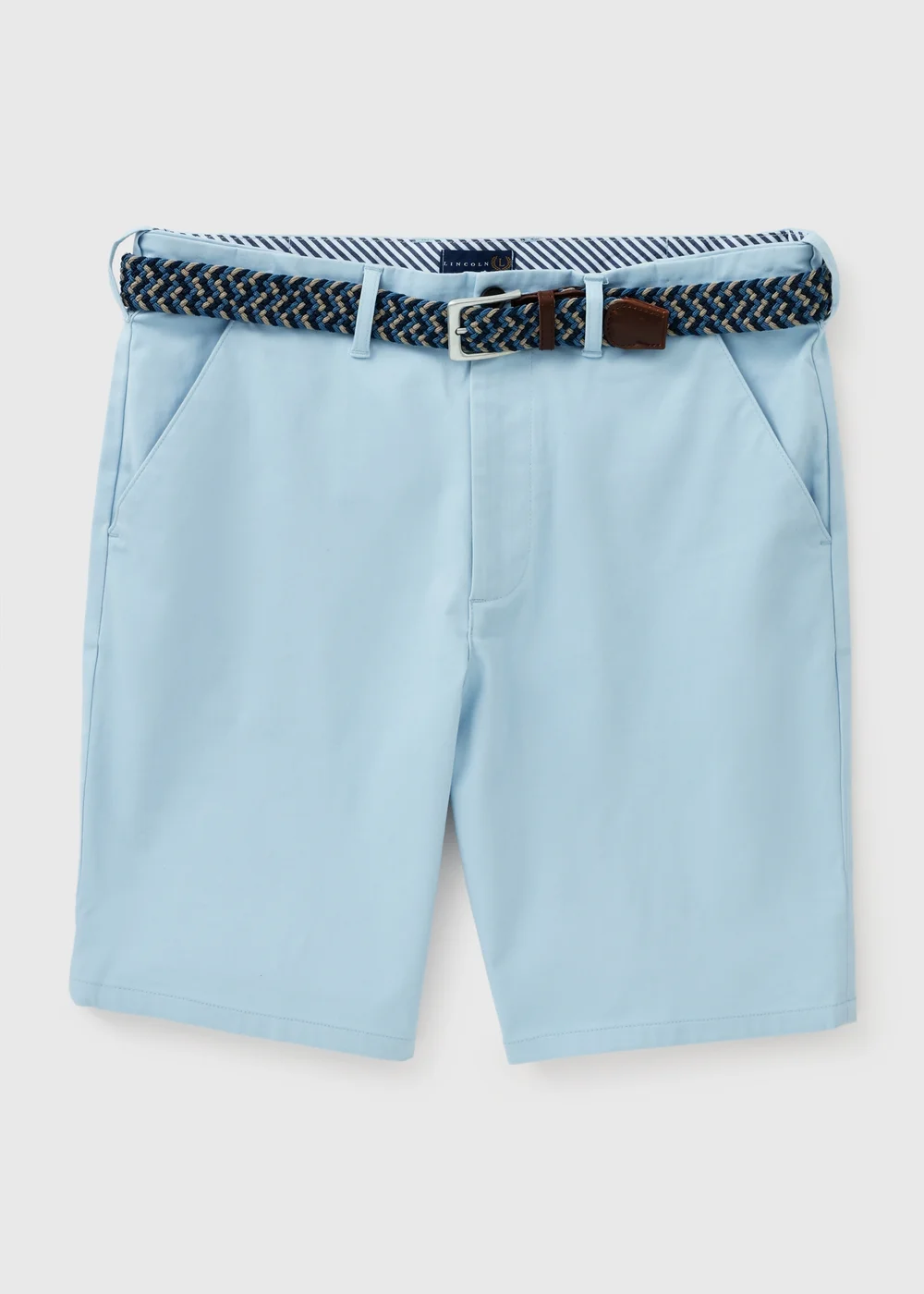 Lincoln Light Blue Belted Chino Shorts - 32 Image 4