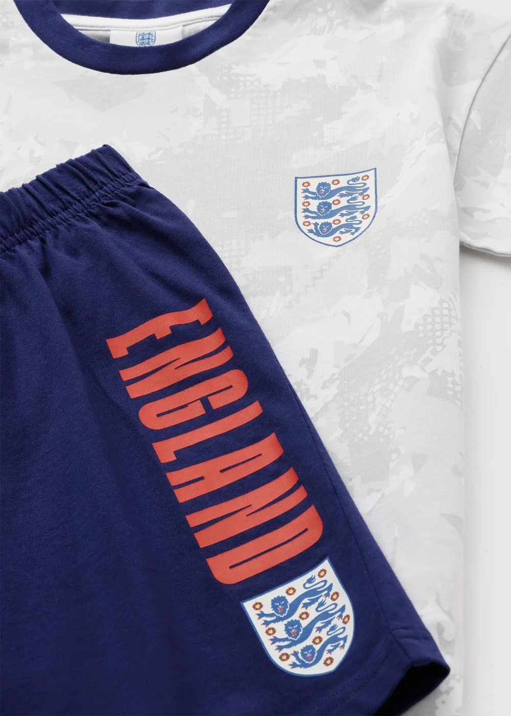 England FC Kids White Short Pyjama Set (4-13yrs) - 4 Yrs Image 2