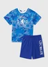 Chelsea FC Boys Blue Short Pyjama Set (4-13yrs) - 4 Yrs Image 1