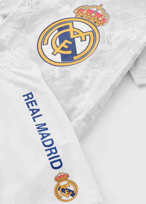 Real Madrid Boys White Short Pyjama Set (4-13yrs) - 4 Yrs Image 2