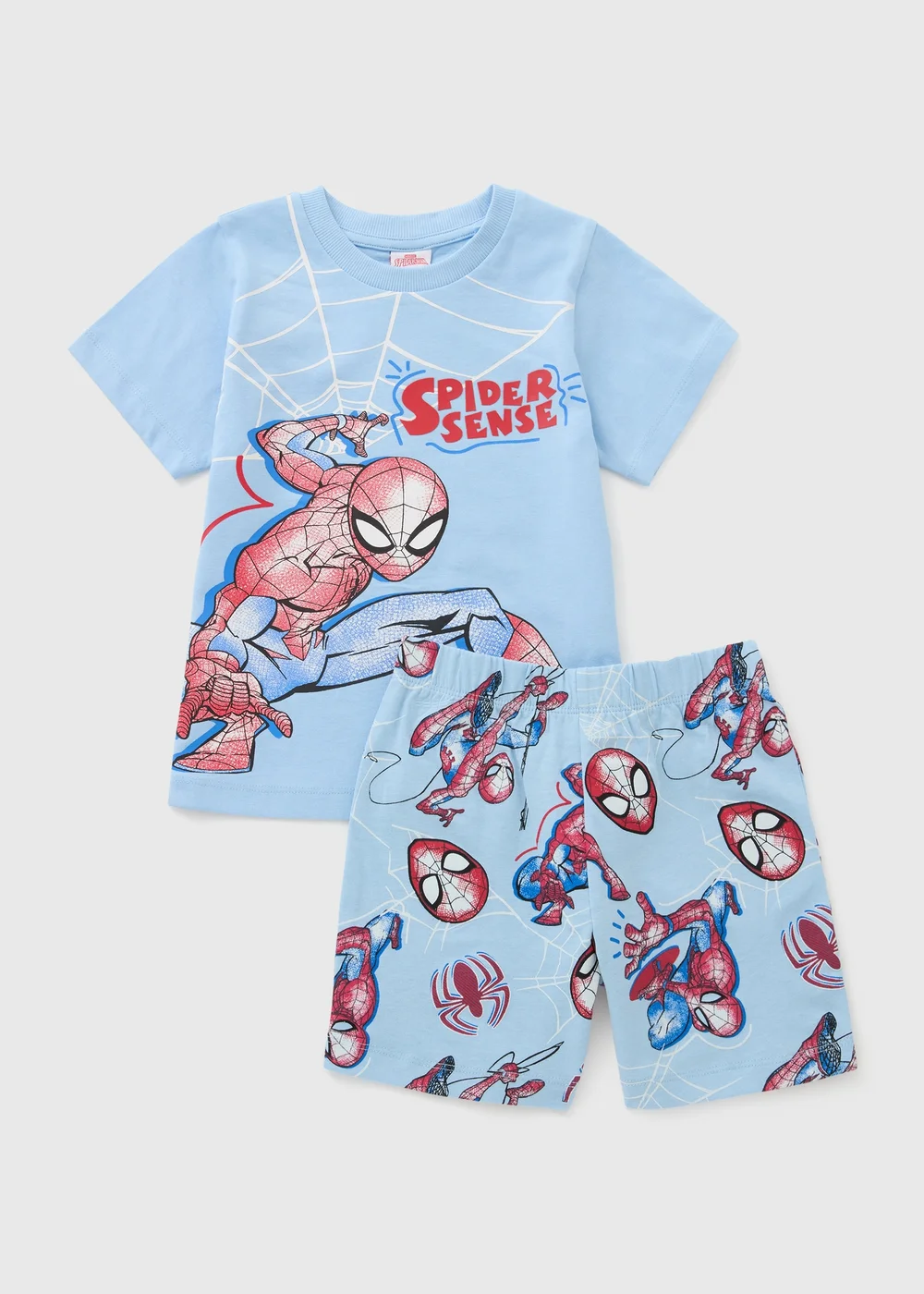 Marvel Spider-Man Boys Blue Short Pyjama Set (1-7yrs) - 1 to 1 half years Image 1