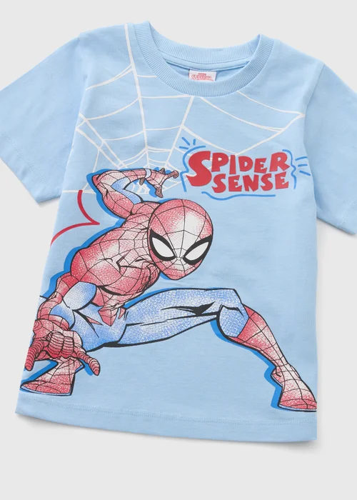 Marvel Spider-Man Boys Blue Short Pyjama Set (1-7yrs) - 1 to 1 half years Image 2