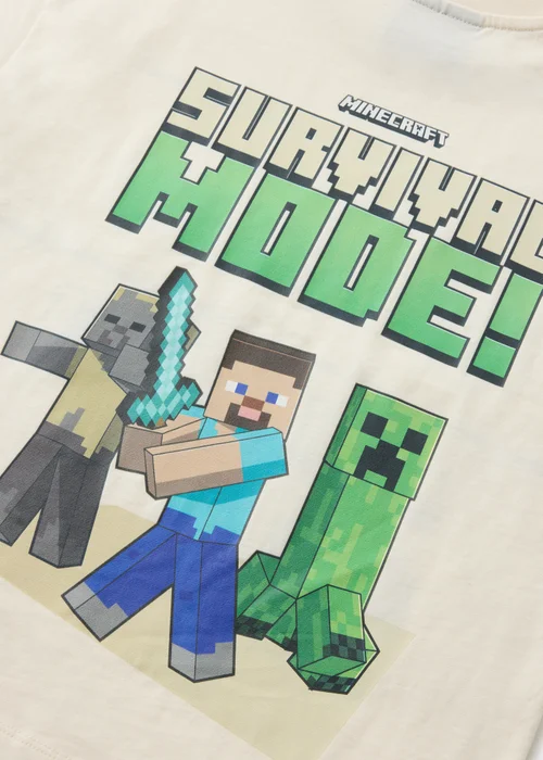 Minecraft Boys Cream Creeper T-Shirt (5-13yrs) - Age 5 Years Image 2