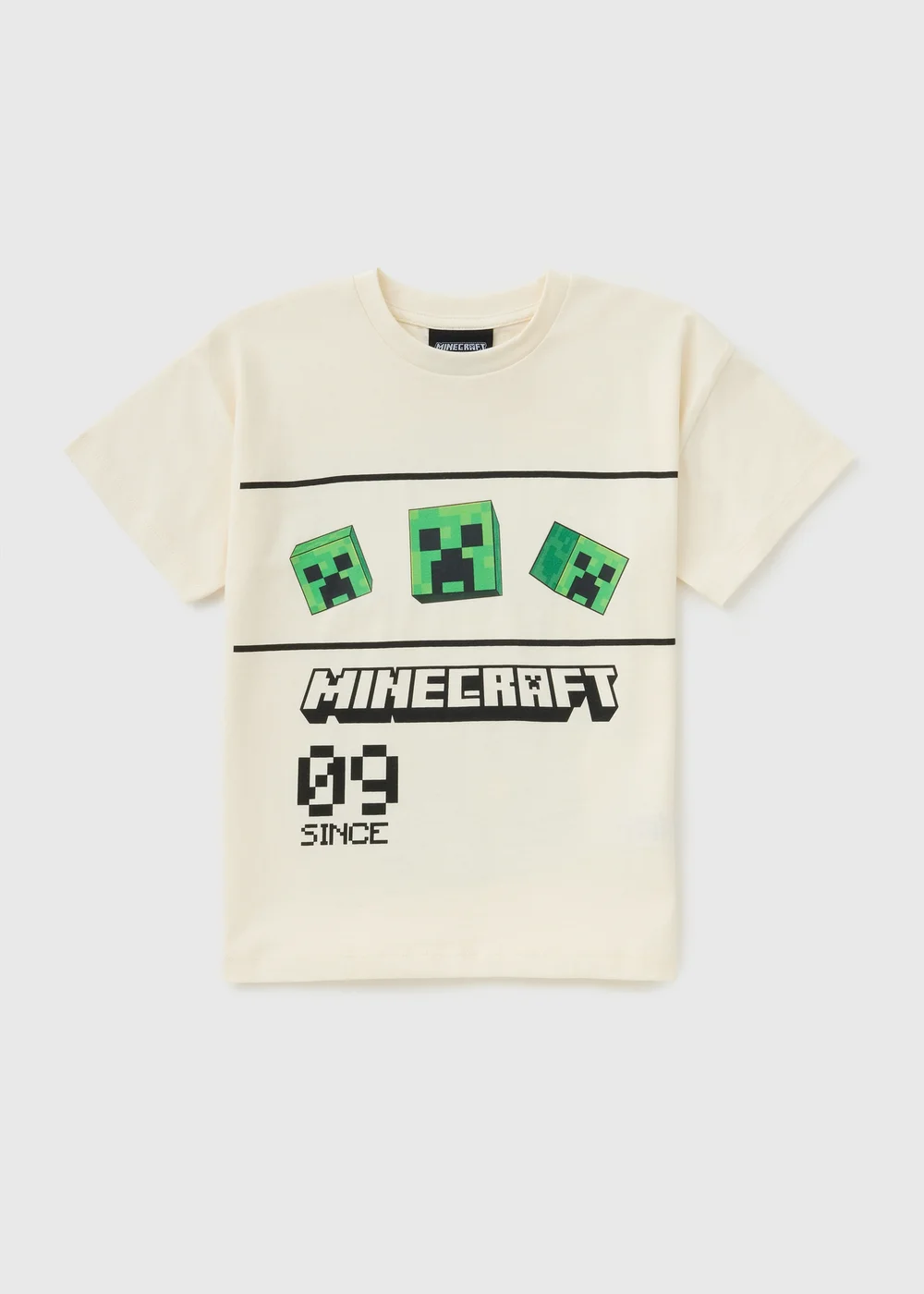 Minecraft Boys Cream Creeper T-Shirt (5-13yrs) - Age 5 Years Image 1