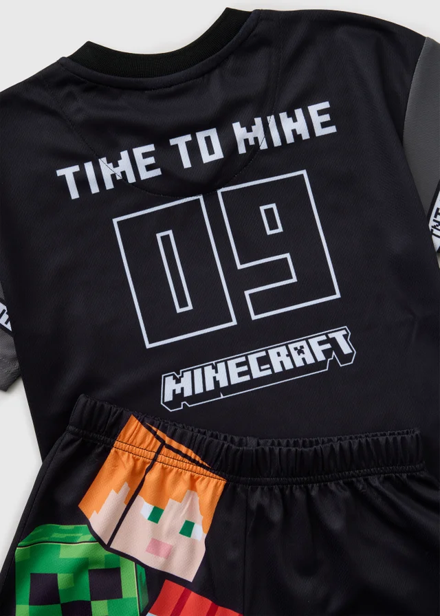 Minecraft Boys Grey Airtex Top & Short Set (5-13yrs)
