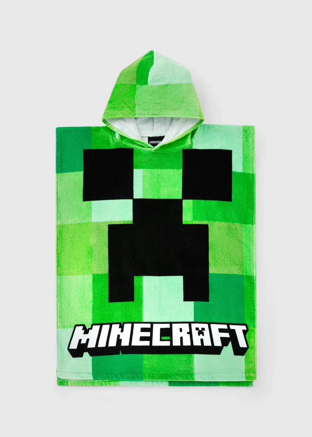 Minecraft Boys Green Poncho - One Size Image 1