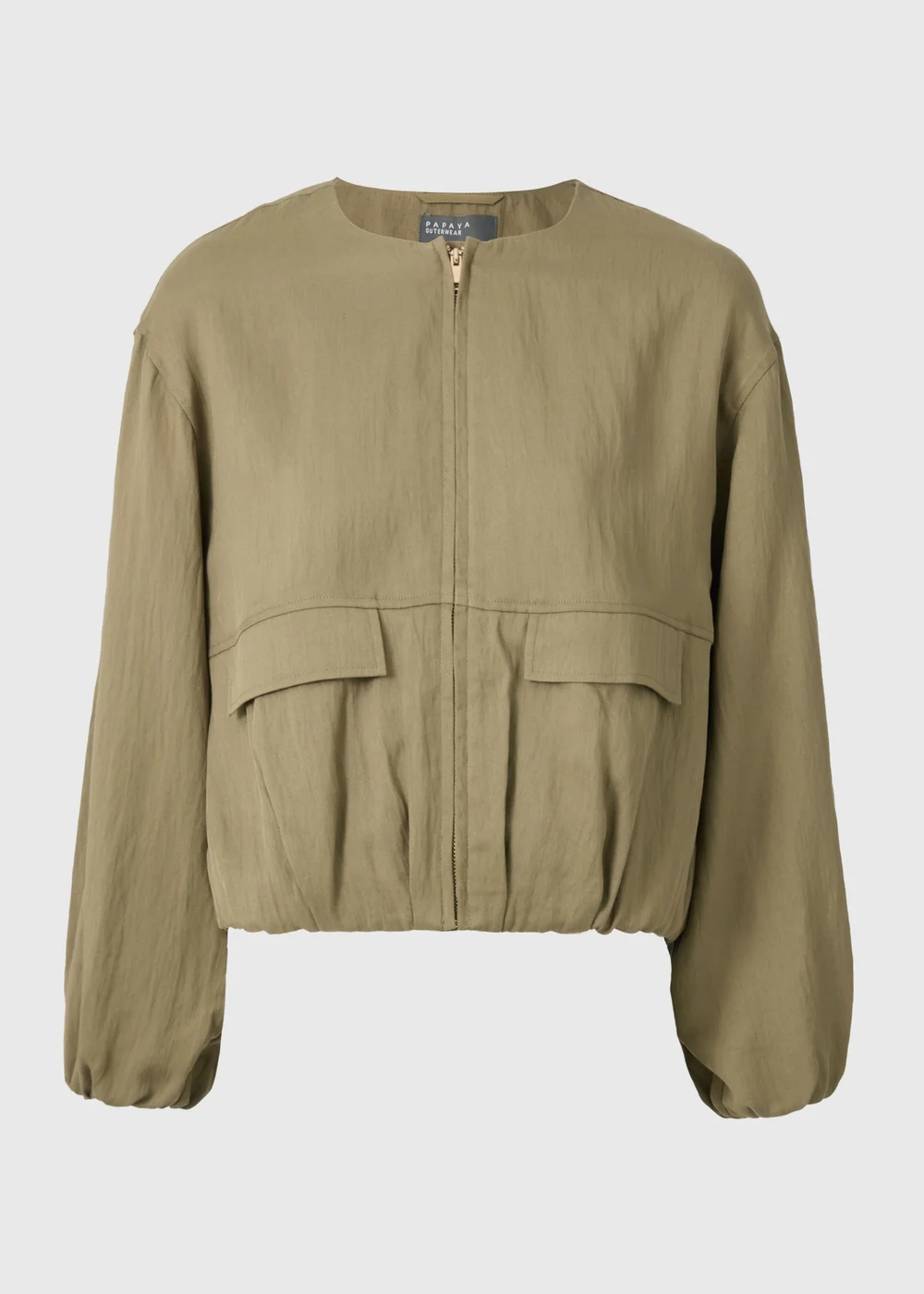 Khaki Lyocell Co Ord Bomber Jacket - 8 Image 2