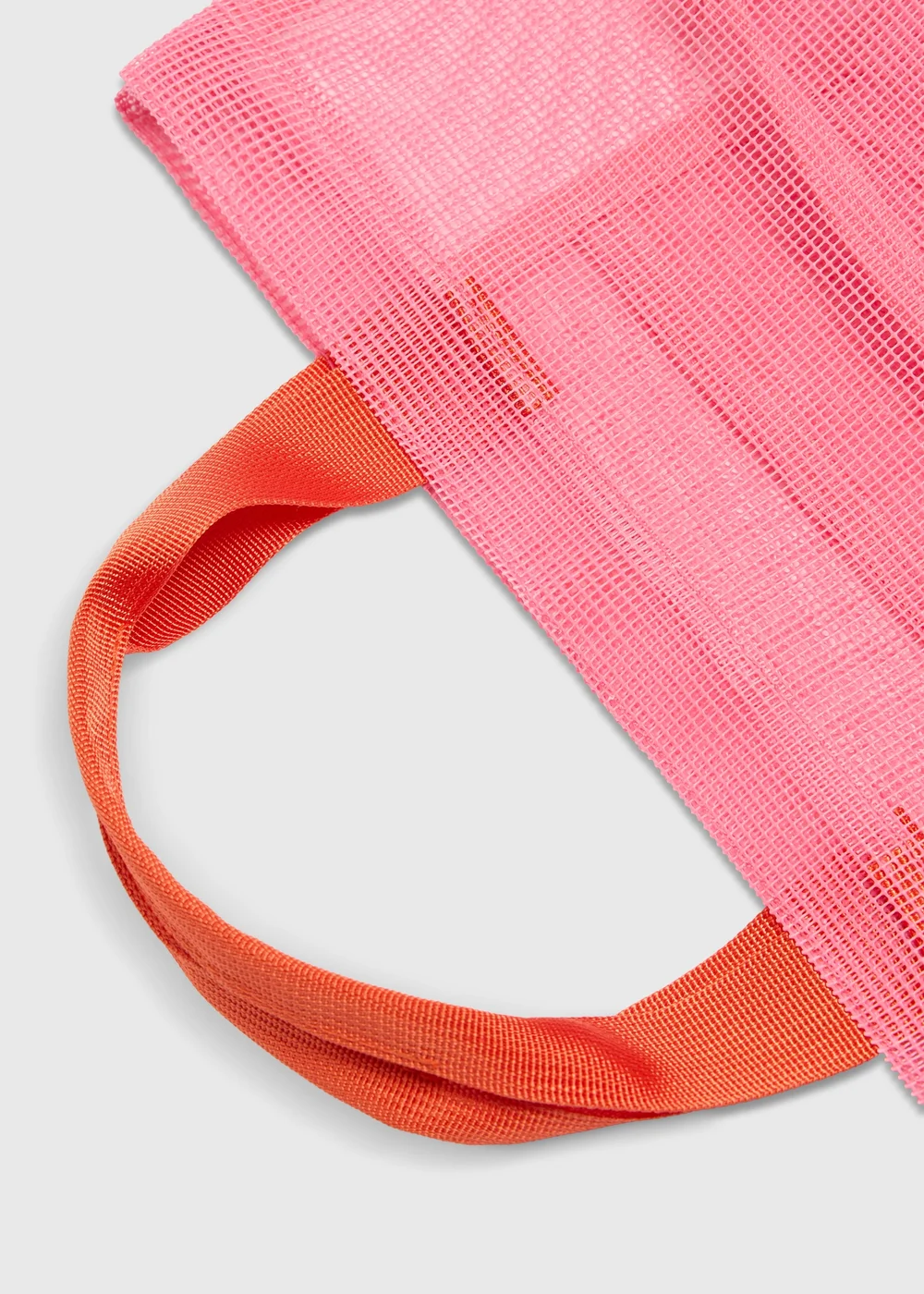 Pink Mini Mesh Beach Bag - One Size Image 2