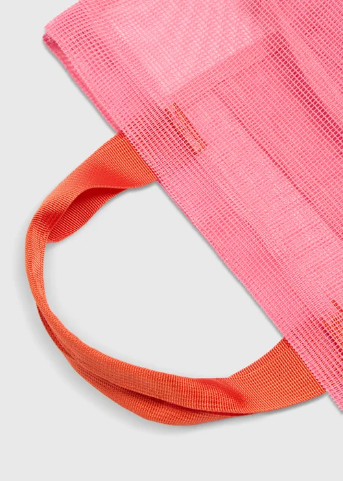 Pink Mini Mesh Beach Bag - One Size Image 2