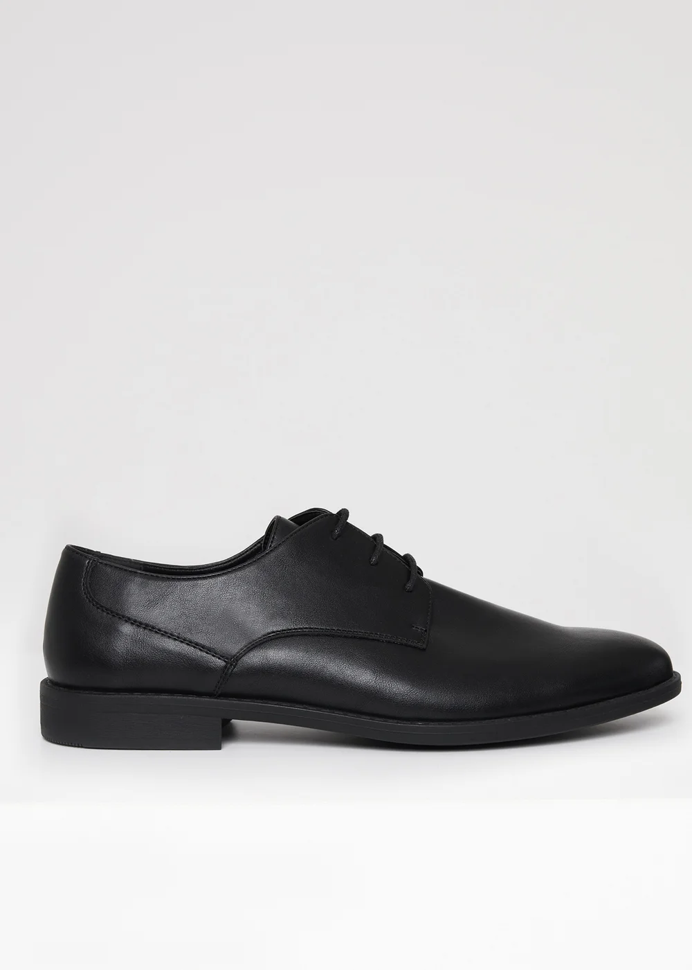 Threadbare Black Lace Up Derby Shoes - 7 Image 1