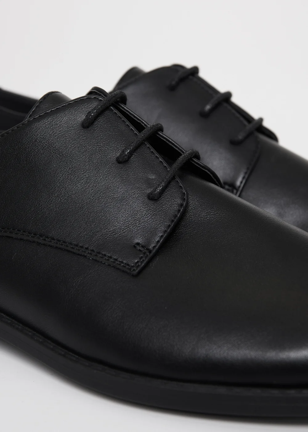 Threadbare Black Lace Up Derby Shoes - 7 Image 3