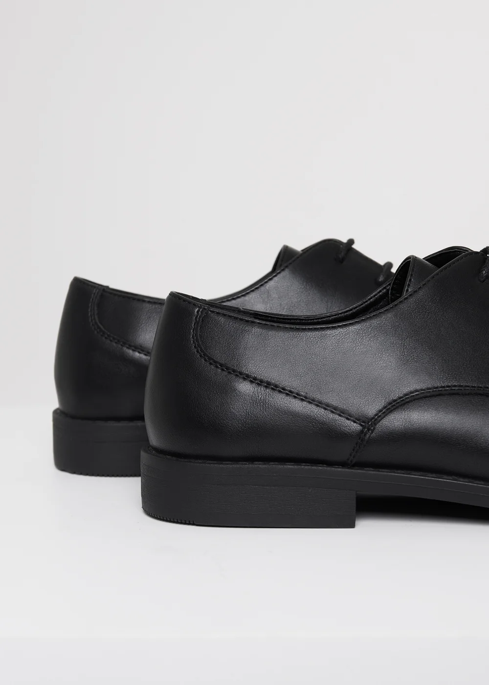 Threadbare Black Lace Up Derby Shoes - 7 Image 4