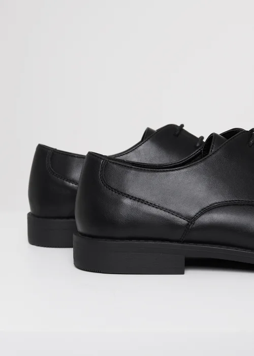 Threadbare Black Lace Up Derby Shoes - 7 Image 4