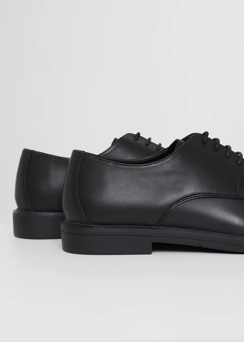 Threadbare Black Lace Up Smart Shoes - 7 Image 4