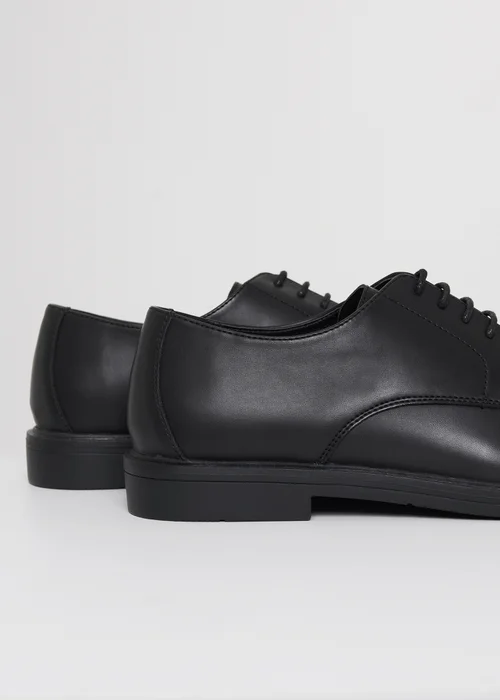Threadbare Black Lace Up Smart Shoes - 7 Image 4