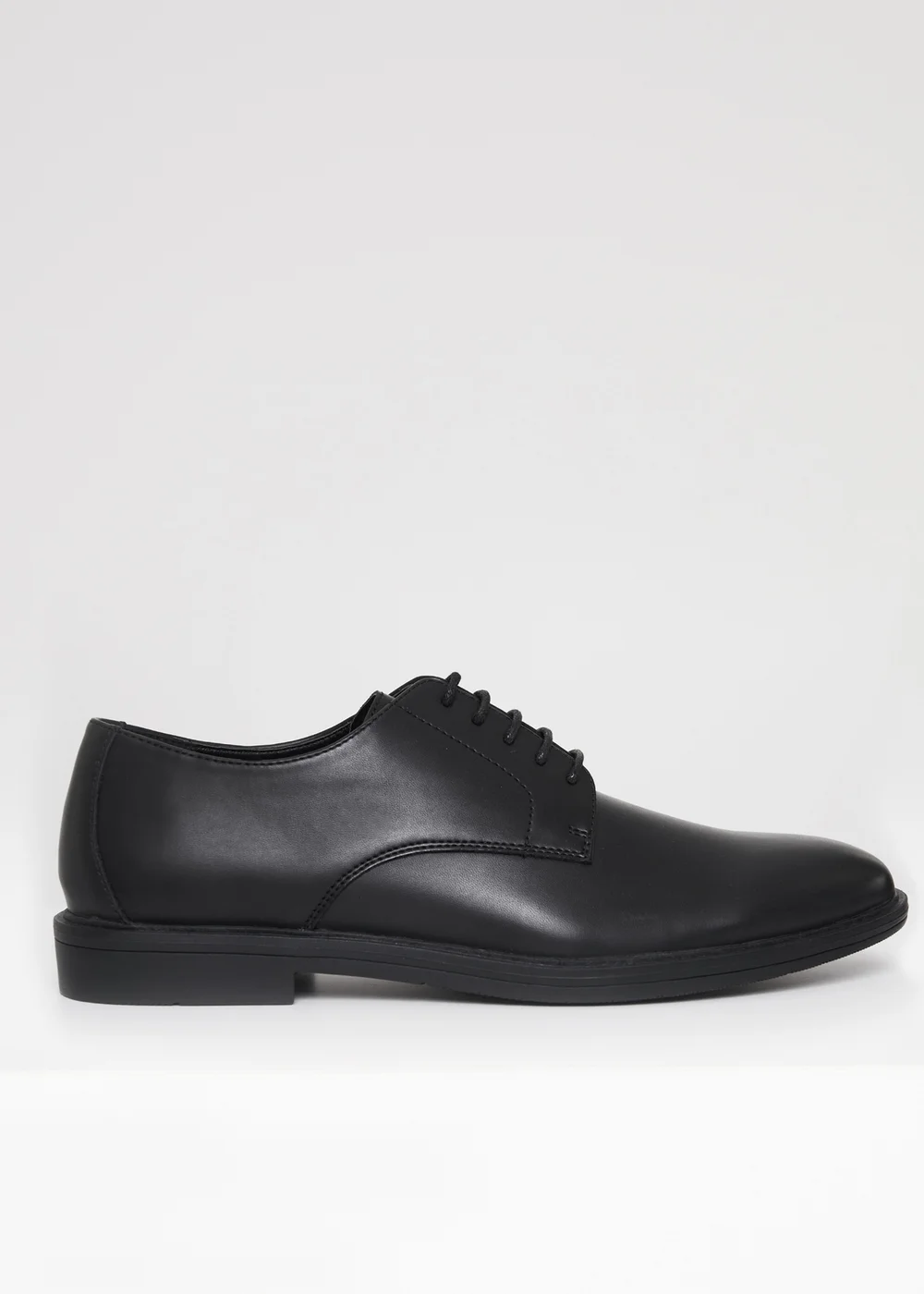 Threadbare Black Lace Up Smart Shoes - 7 Image 1