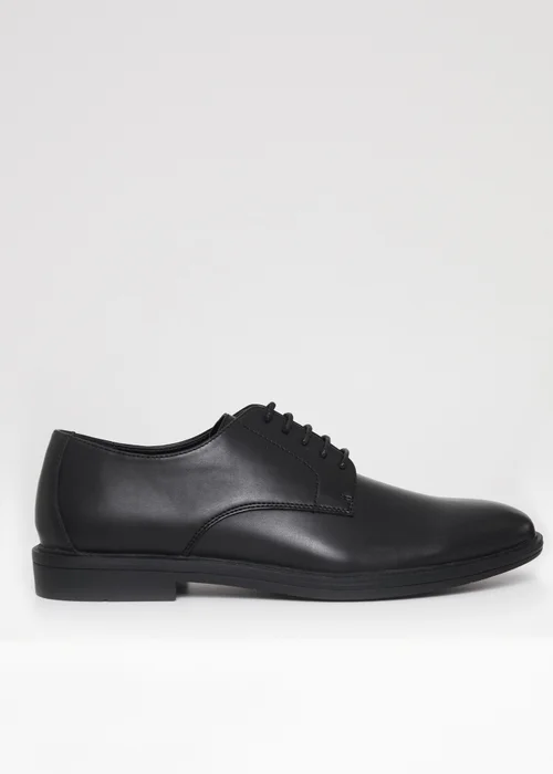 Threadbare Black Lace Up Smart Shoes - 7 Image 1