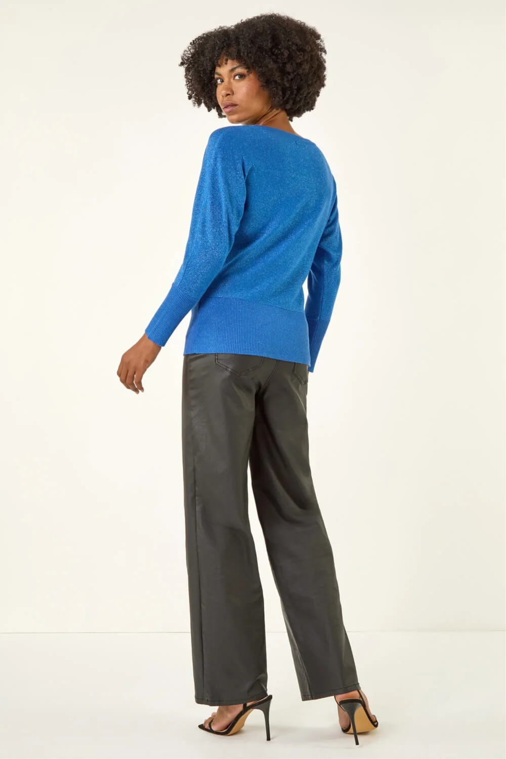 Roman Blue Floral Sequin Knit Jumper - 10 Image 3