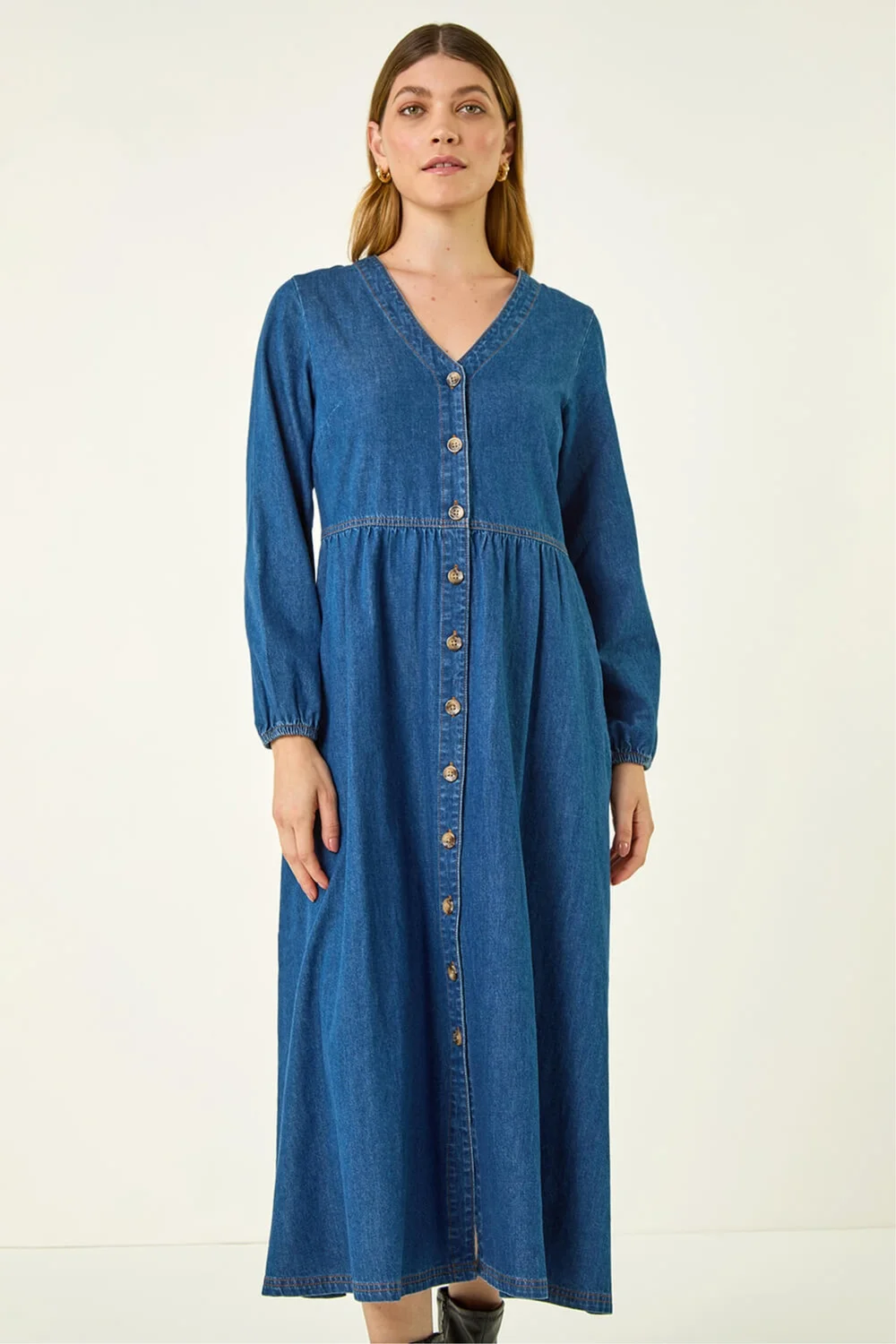 roman denim dresses Buy Roman Blue Denim Zip Midi Dress from Next USA