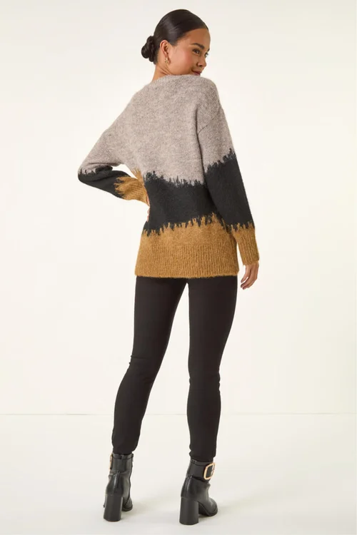 Roman Stone Petite Abstract Knit Jumper - 10 Image 4
