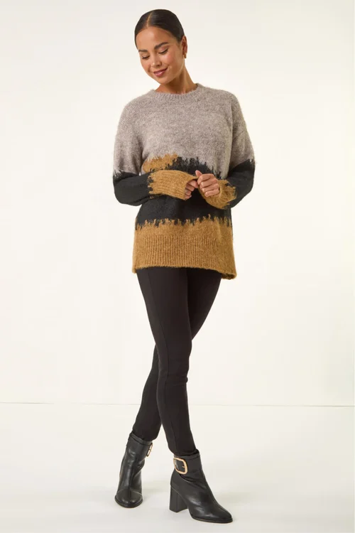 Roman Stone Petite Abstract Knit Jumper - 10 Image 3