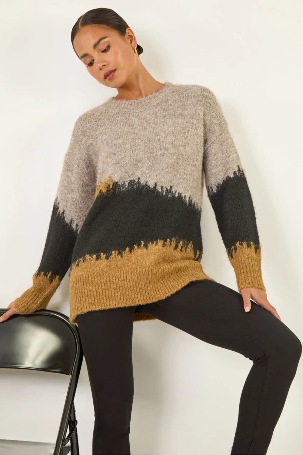 Roman Stone Petite Abstract Knit Jumper - 10 Image 2