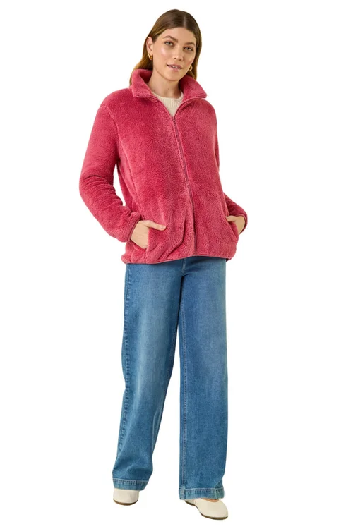 Roman Rose Soft Sherpa Fleece Jacket - S Image 2