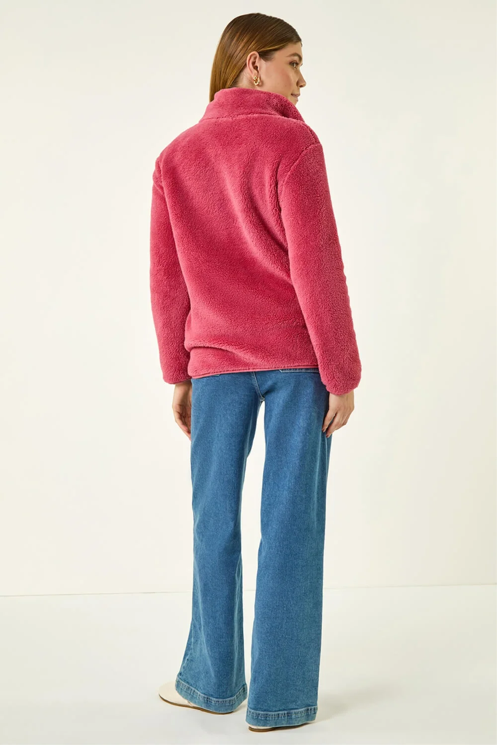 Roman Rose Soft Sherpa Fleece Jacket - S Image 4