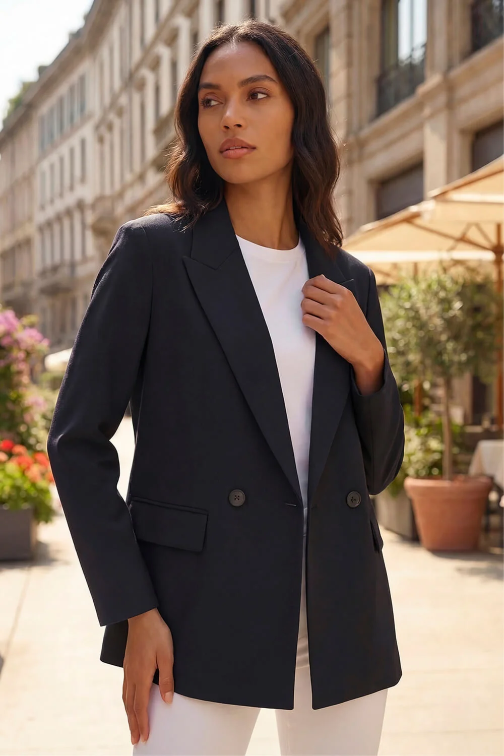 Roman Black Premium Stretch Ponte Blazer - 10 Image 1