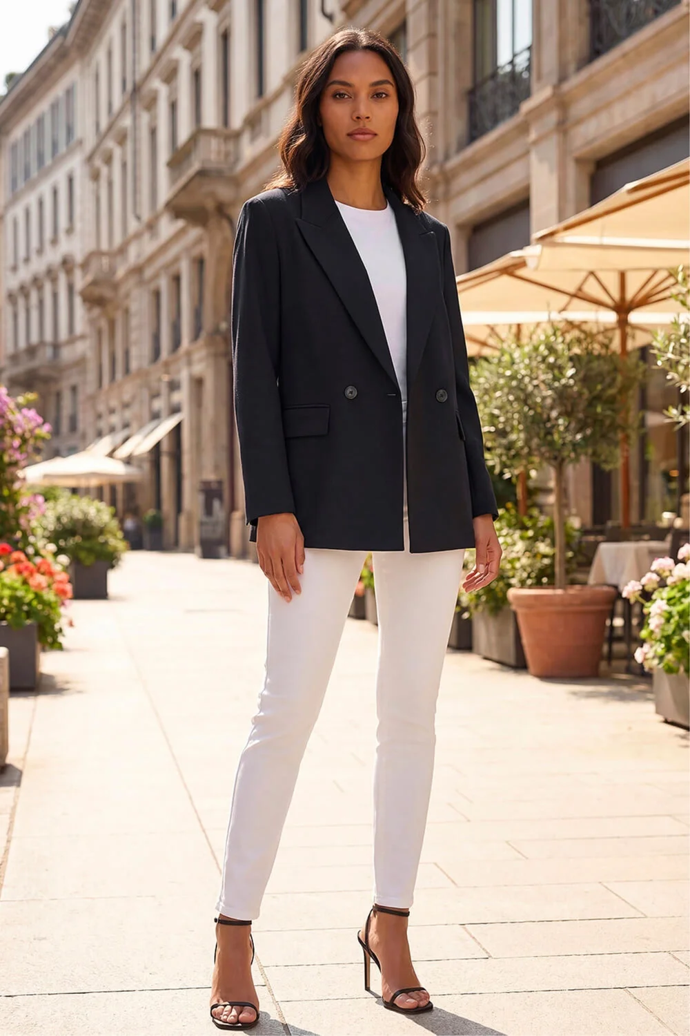 Roman Black Premium Stretch Ponte Blazer - 10 Image 2