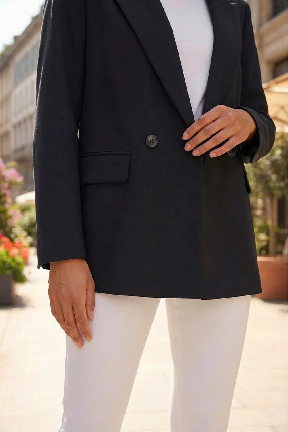 Roman Black Premium Stretch Ponte Blazer - 10 Image 4