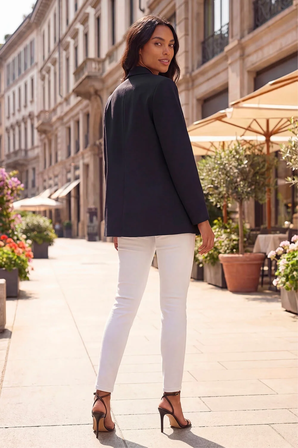 Roman Black Premium Stretch Ponte Blazer - 10 Image 3