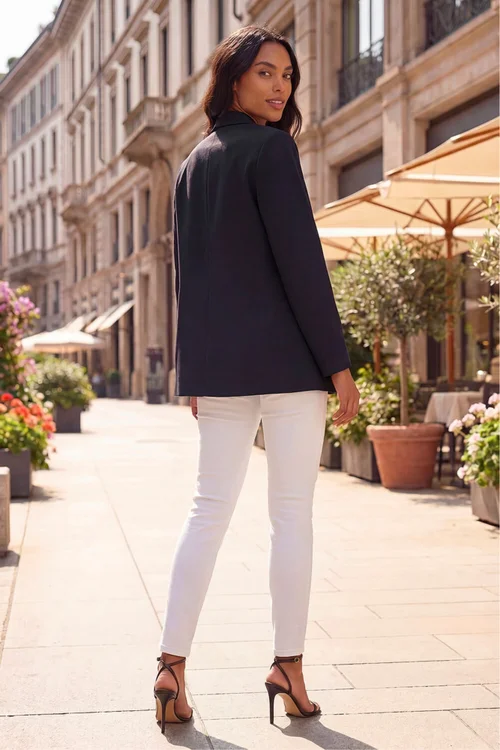 Roman Black Premium Stretch Ponte Blazer - 10 Image 3