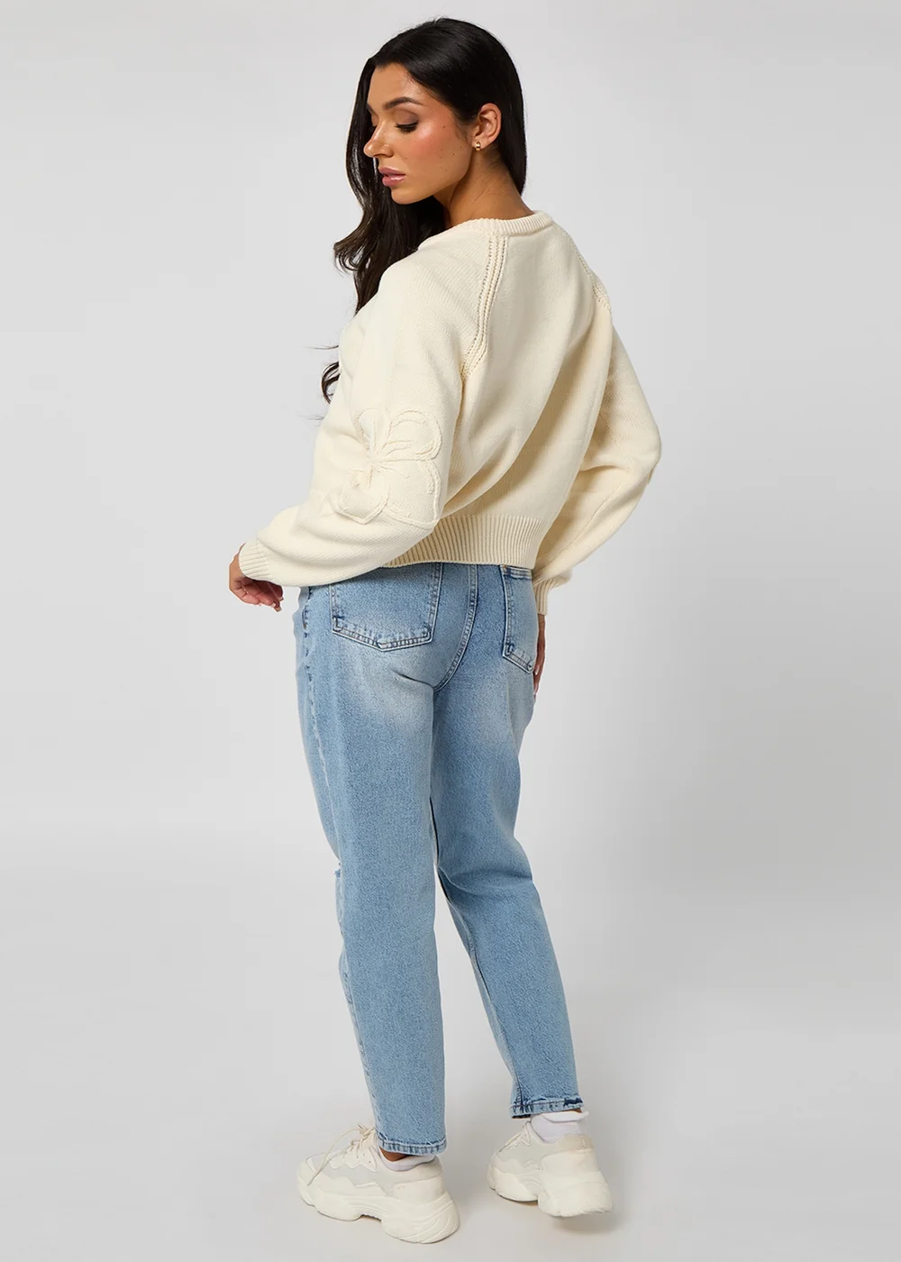 Urban Bliss Crochet Embroidery Raglan Jumper - 10 Image 4