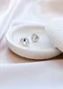 Golden Moments Sterling Silver Rhodium Plated Rainbow Heart and CZ Stud Earrings - One Size Image 2