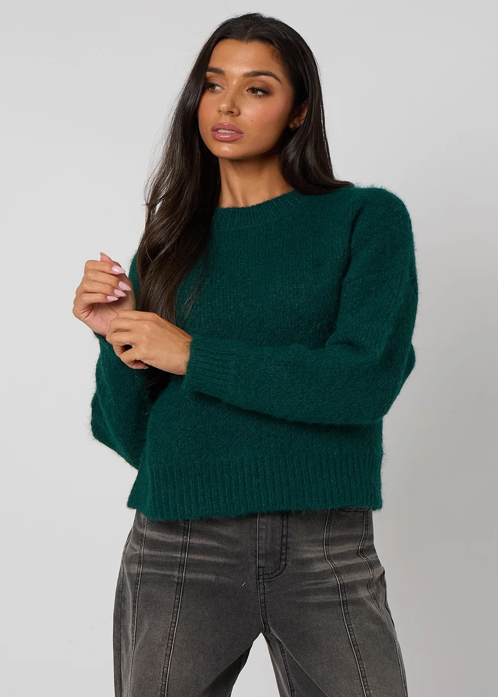 Urban Bliss Green Wool-Blend Jumper - L Image 1
