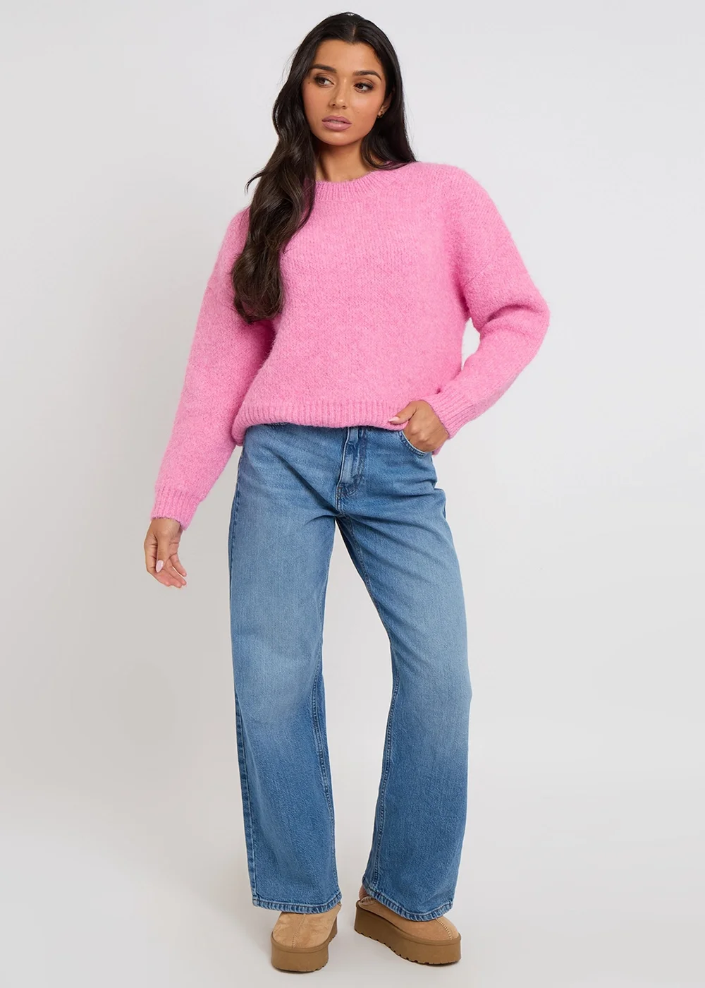 Urban Bliss Pink Wool Blend Jumper - S Image 1
