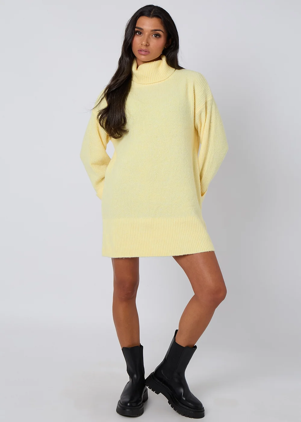 Urban Bliss Lemon Roll Neck Mini Dress - M Image 3