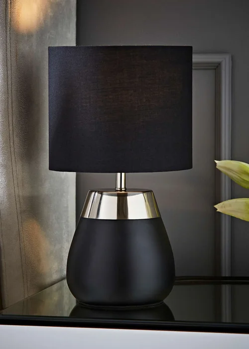 ValueLights Hurst Black Touch Touch Table Lamp - One Size Image 1