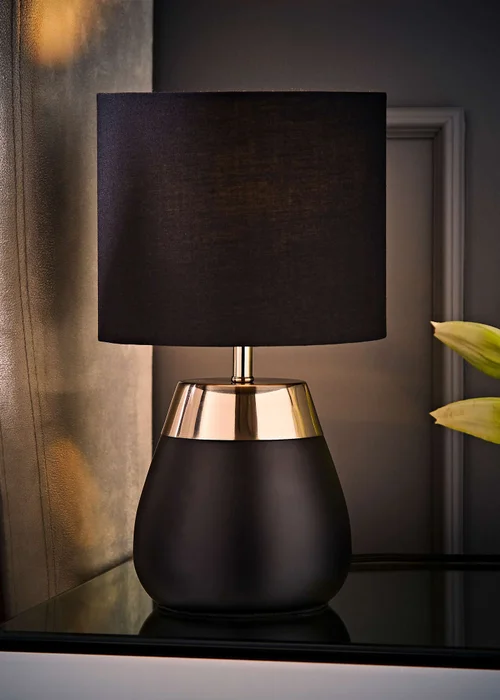 ValueLights Hurst Black Touch Touch Table Lamp - One Size Image 2