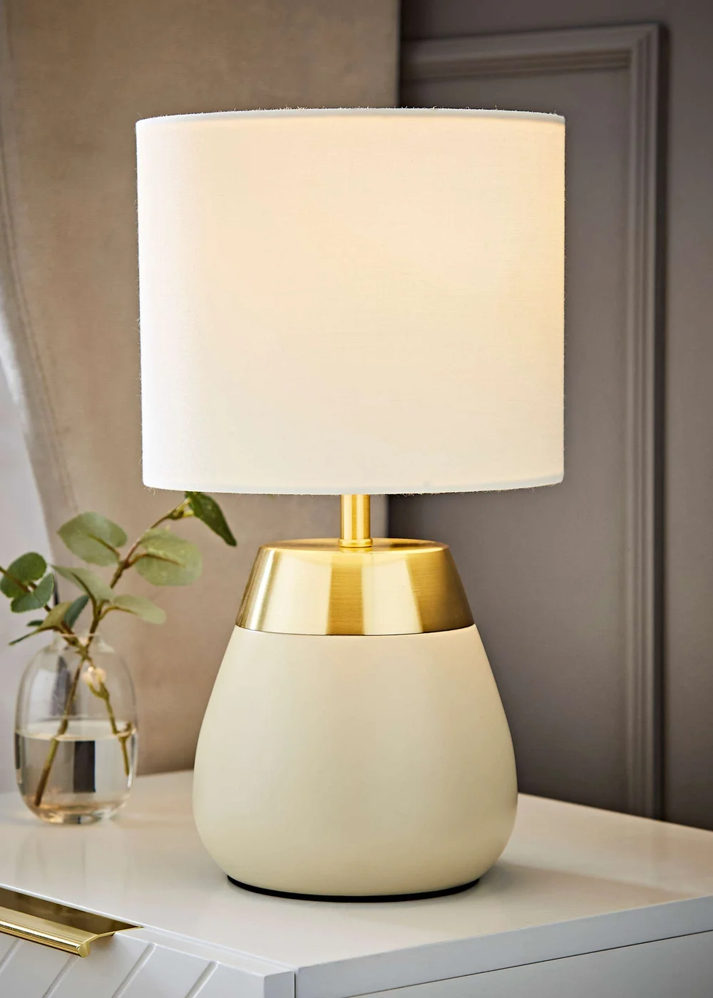 ValueLights Hurst Cream Touch Touch Table Lamp - One Size Image 1