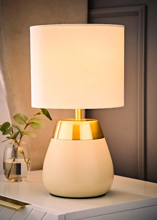 ValueLights Hurst Cream Touch Touch Table Lamp - One Size Image 2