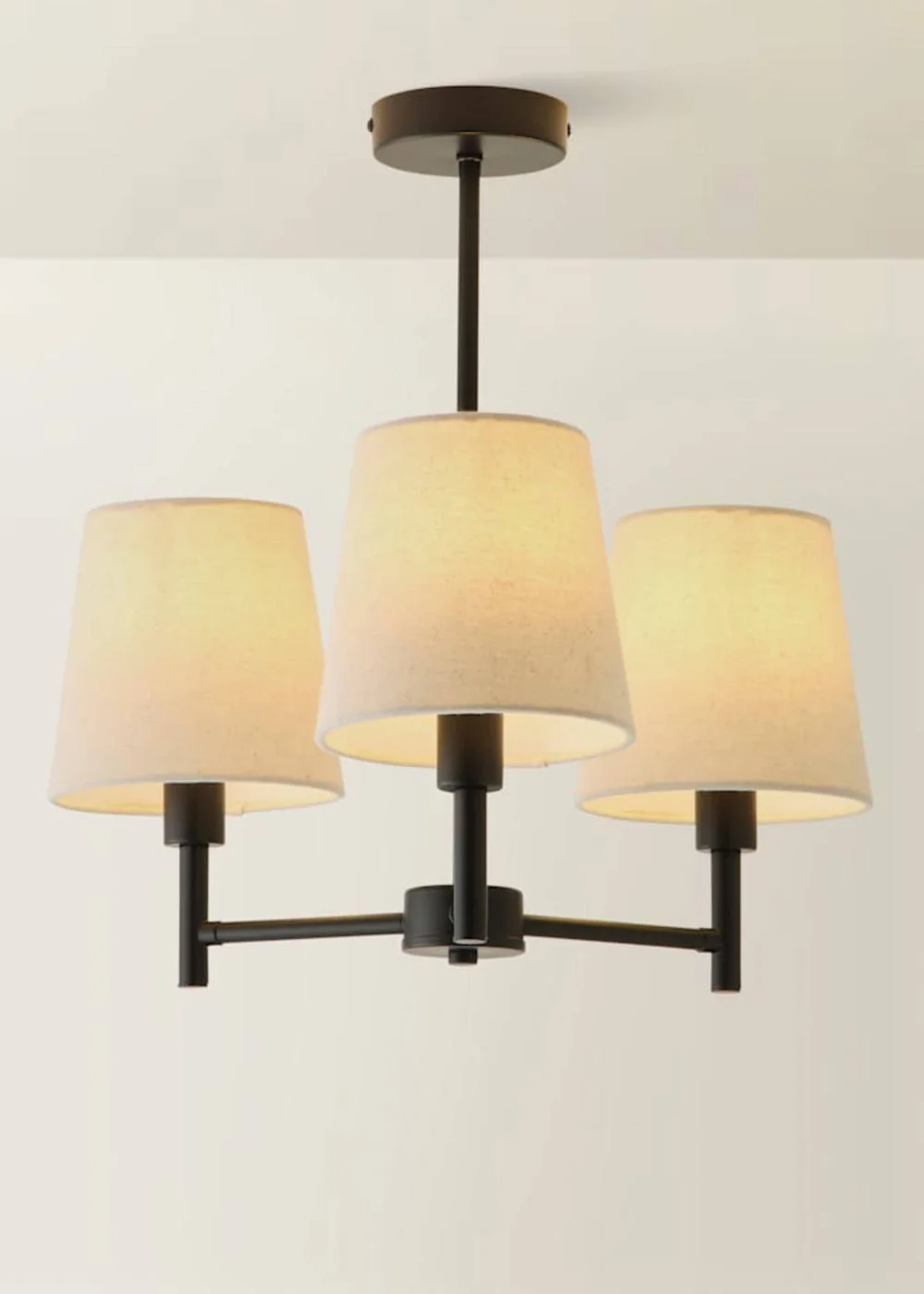 ValueLights Kincaid 3 Arm Black Chandelier Ceiling Light - One Size Image 4