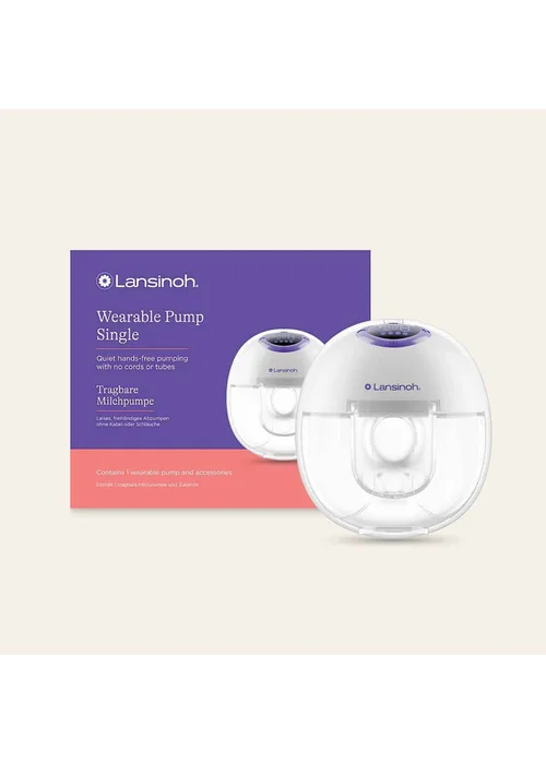 Lansinoh Clear Wearable Single Breast Pump - One Size Image 1