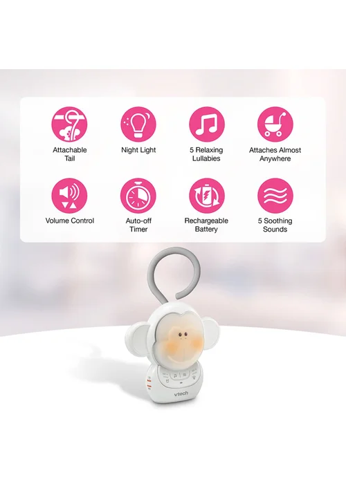 VTech White BC8211 V-Hush Go Soother - One Size Image 2