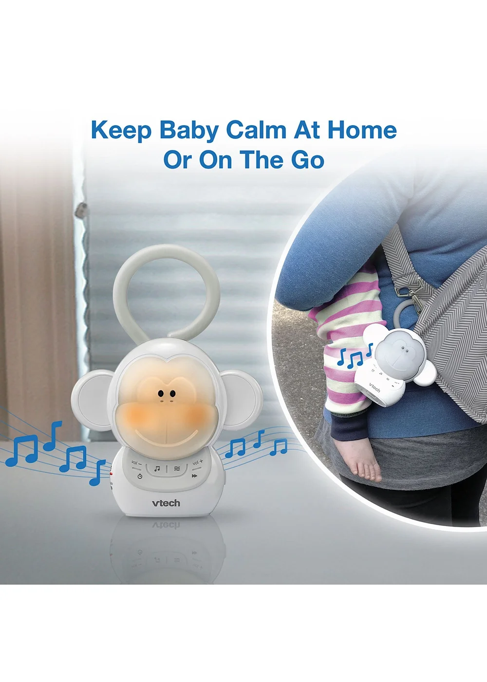 VTech White BC8211 V-Hush Go Soother - One Size Image 5