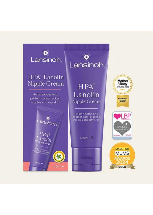Lansinoh Purple HPA Lanolin Nipple Cream 40ml - One Size Image 1