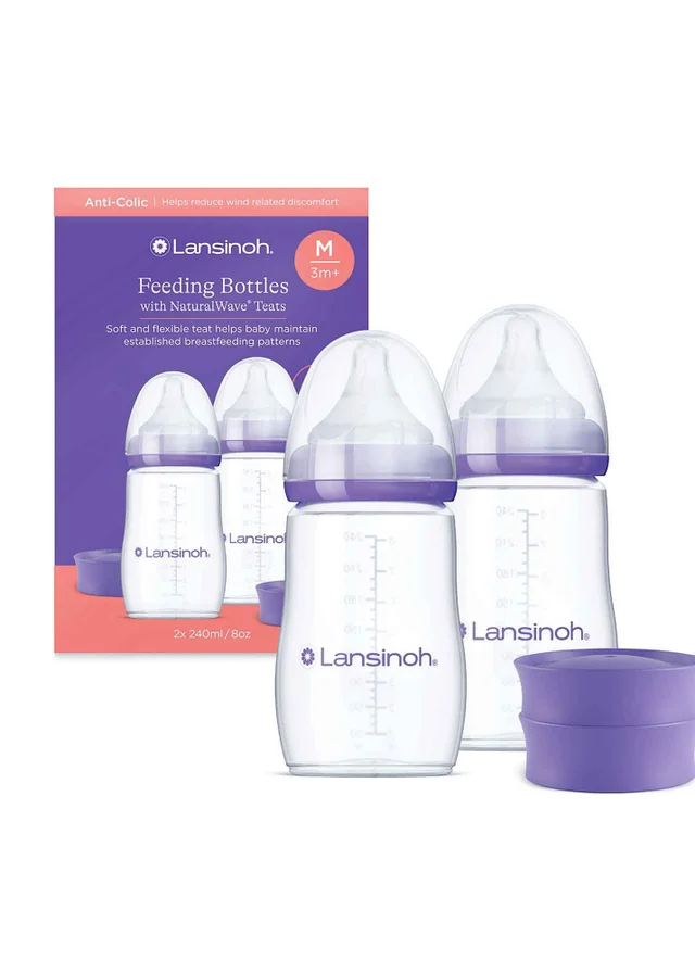Lansinoh Feeding Bottle 240ml 2 Pack
